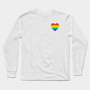 Rainbow Heart Pride Long Sleeve T-Shirt